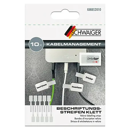 Schwaiger Klettbinder mit Beschriftungstafeln