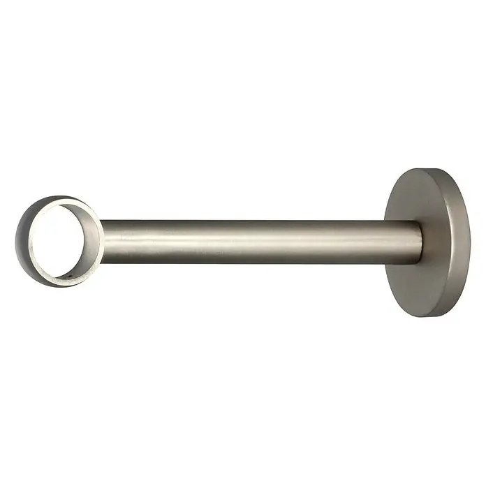 Expo Ambiente Träger Noble - Edelstahloptik, Geeignet für: Gardinenstangen Ø 25 mm, 15 cm - Wandhalterung für eine Kleiderstange. Robuste Halterung aus Metall für Garderobenstangen, ideal für Kleiderschränke oder begehbare Schränke.