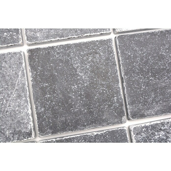 Antikmarmor Nero (10 x 10 cm, Schwarz, Matt)