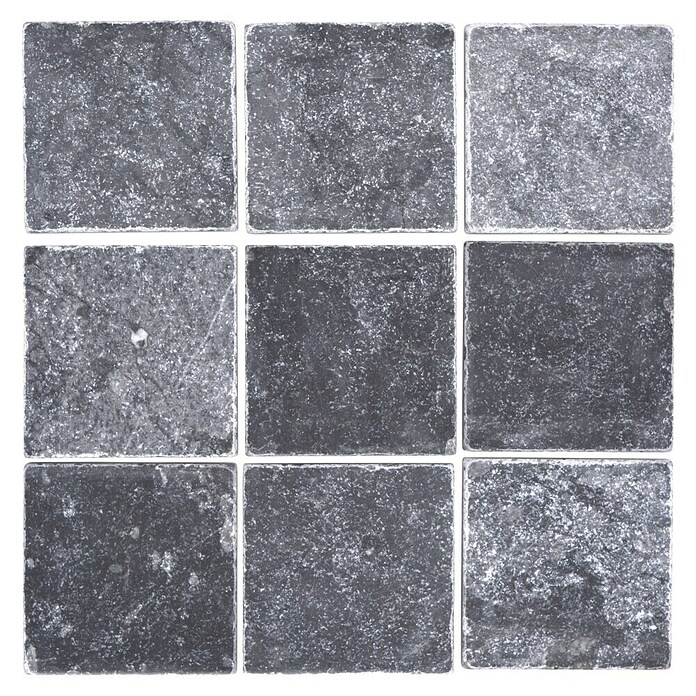 Antikmarmor Nero (10 x 10 cm, Schwarz, Matt)
