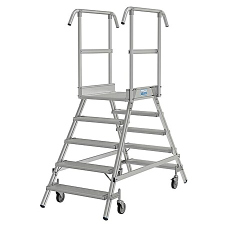 Krause Stabilo Podestleiter (Arbeitshöhe: 3,2 m, Anzahl Tritte: 10 Stk., Aluminium)