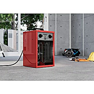 Voltomat HEATING Bauheizer (1.500 W - 3.000 W, Nennspannung: 220 V - 240 V, Raumheizvermögen: 25 m², Rot, IPX4)