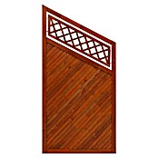 Sichtschutz-Abschlusselement Toulon (90 x 135/180 cm, Ausführung: Abgeschrägt, Teak)