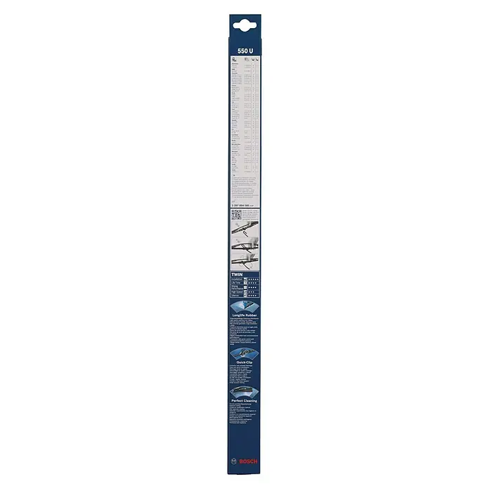 Bosch Scheibenwischer TWIN - 550 U, Anzahl: 1 Stk. - Bosch 550 U Scheibenwischer: Twin-Wischer für perfekte Reinigung und lange Lebensdauer. Einfache Installation mit Quick-Clip.
