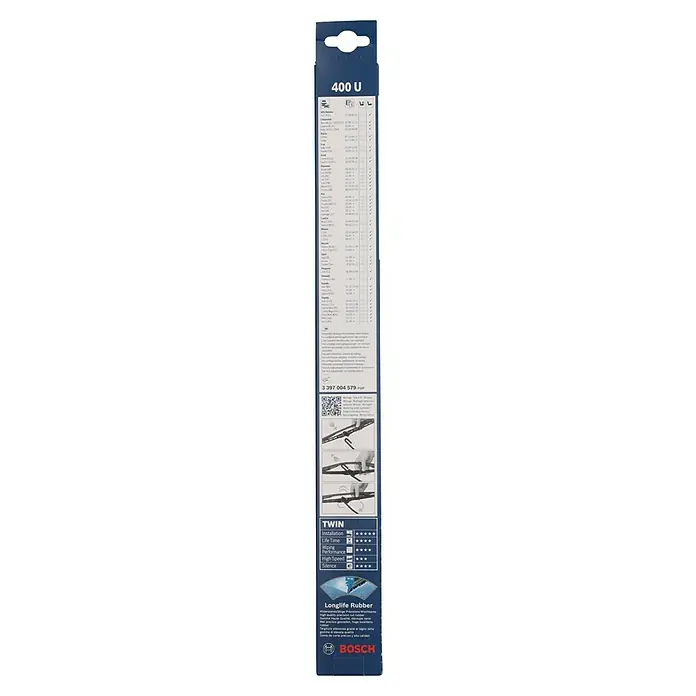 Bosch Scheibenwischer TWIN - 400 U, Anzahl: 1 Stk. - Bosch 400 U Scheibenwischer: Langlebige Gummilippe für klare Sicht. Einfache Installation, lange Lebensdauer und hohe Wischleistung für sicheres Fahren.