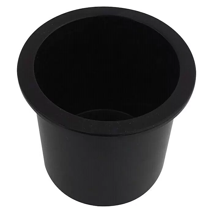 Dosenhalter - Ø x H: 85 x 75 mm, Schwarz, ABS-Kunststoff - Schwarzer Kunststoff-Einbau-Getränkehalter.