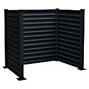 Floraworld Mülltonnenverkleidung (150 x 100 cm, Aluminium, Anthrazit, Geeignet für Anzahl Mülltonnen: 2 Stk.) | BAUHAUS