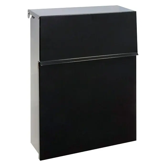 Arregui Figure Buzón de pared E-6704 - L x An x Al: 26,8 x 10 x 36 cm, Negro, Acero - Un buzón negro y elegante para uso en exteriores. Es robusto y ofrece un amplio espacio para su correo.