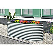 Floraworld Hochbeet Welle (240 x 80 x 81,5 cm, Stahl, Silber) | BAUHAUS