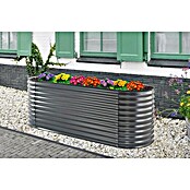 Floraworld Hochbeet Welle (240 x 80 x 81,5 cm, Stahl, Anthrazit) | BAUHAUS