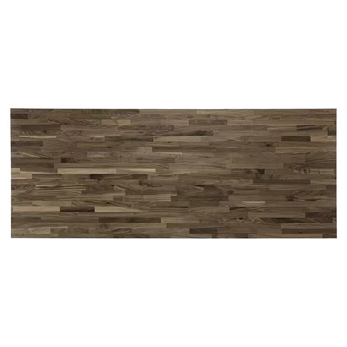 Pur Iternal Black Edition Tischplatte - Amerikanische Walnuss, 200 x 80 x 2,7 cm - Dunkelbraune Holzplatte aus verleimten Lamellen mit vielfältiger Maserung.