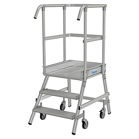 Krause Stabilo Podestleiter (Arbeitshöhe: 2,75 m, Anzahl Tritte: 3 Stk., Aluminium)