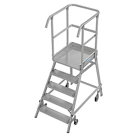 Krause Stabilo Podestleiter (Arbeitshöhe: 3,2 m, Anzahl Tritte: 5 Stk., Aluminium)
