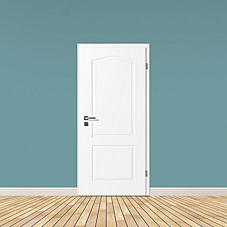 Kilsgaard Zimmertür 20/02-B (735 x 1.985 mm, DIN Anschlag: Rechts, Weiß lackiert, ähnlich RAL 9010, Mittellage: Vollspan)