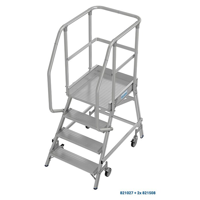 Krause Stabilo Podestleiter (Arbeitshöhe: 3 m, Anzahl Tritte: 4 Stk., Aluminium) | BAUHAUS