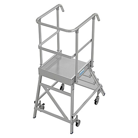 Krause Stabilo Podestleiter (Arbeitshöhe: 3 m, Anzahl Tritte: 4 Stk., Aluminium)