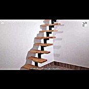 Atrium Raumspartreppe Mini Vertical (Farbton Metall: RAL 9005, Breite: 60 cm, Buche, Geschosshöhe: 222 cm - 300 cm) | BAUHAUS