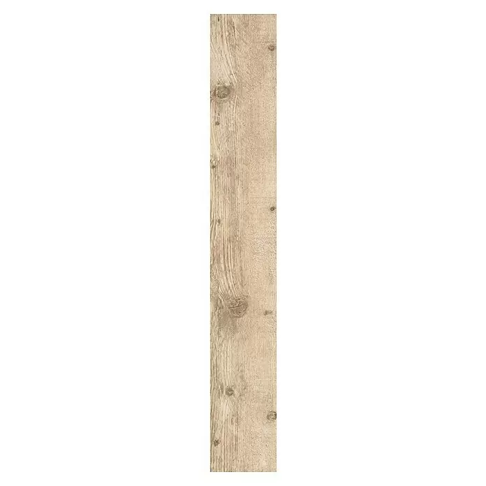 Classen Laminat 831-4 - Pine Light beige, Landhausdiele, 1.286 x 194 x 8 mm - Hellbraune Holzdiele mit sichtbarer Maserung und Ästen, ideal für Boden- oder Wandverkleidung.
