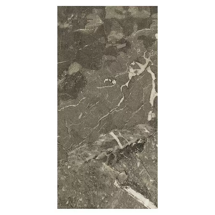 Classen Laminat Visiogrande - Emperador anthrazit, 604 x 280 x 8 mm - Dunkelgraues Material in Marmoroptik mit ausgeprägter weißer und hellgrauer Maserung.