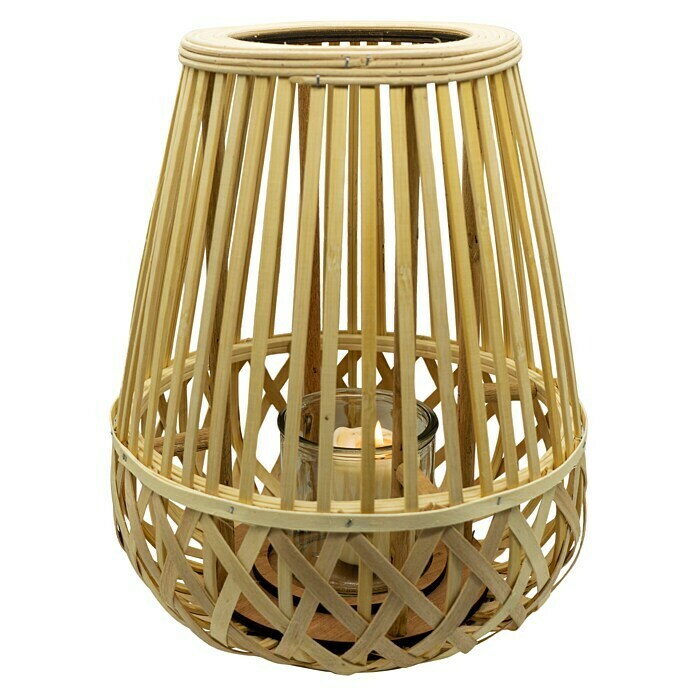 Windlicht Bamboo (Ø x H: 28,5 x 34 cm, Natur) | BAUHAUS