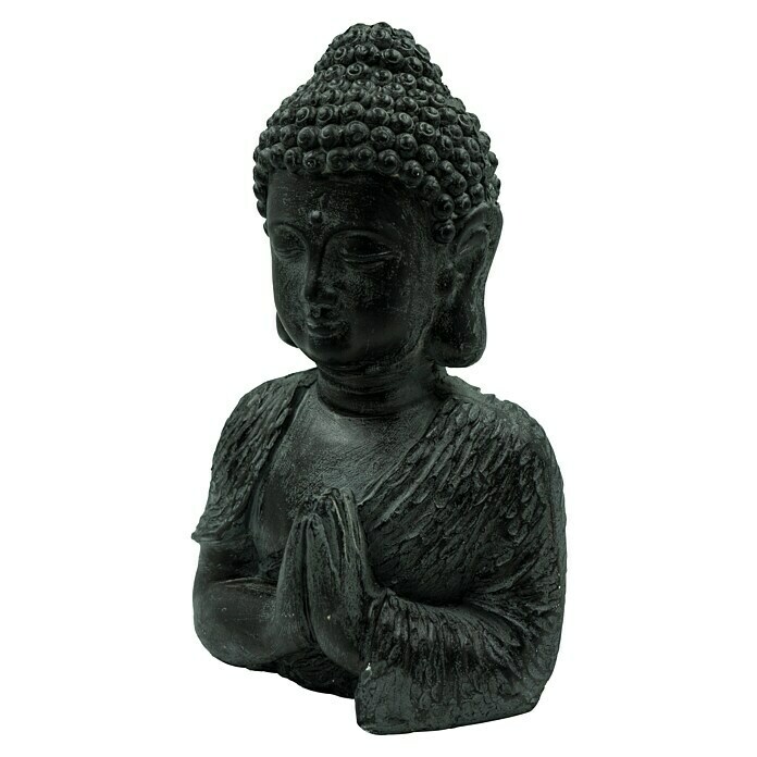 Buddhakopf (15 x 11 x 25 cm, Schwarz)