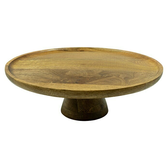 Servierteller Kuchenplatte (Ø x H: 30 x 10 cm, Holz)