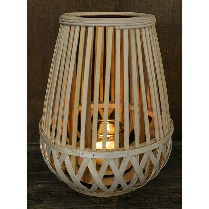 Windlicht Bamboo (Ø x H: 28,5 x 34 cm, Natur) | BAUHAUS