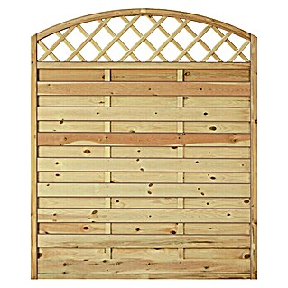 T & J Sichtschutzelement Maxi Bogen (150 x 180 cm, Holz, Braun)