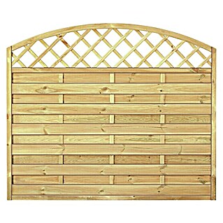 T & J Sichtschutzelement Maxi Bogen (180 x 150 cm, Holz, Braun)