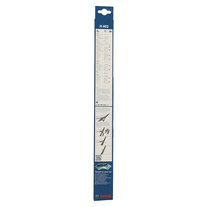 Bosch Heck-Scheibenwischer - H 402, Anzahl: 1 Stk. - Bosch H 402 Scheibenwischer Verpackung. Der Bosch H 402 Scheibenwischer sorgt für klare Sicht und Sicherheit bei jedem Wetter.