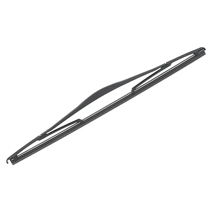 Bosch Heck-Scheibenwischer - H 402, Anzahl: 1 Stk. - Scheibenwischerblatt in Detailaufnahme auf schwarzem Hintergrund. Ideal für klare Sicht bei jedem Wetter.