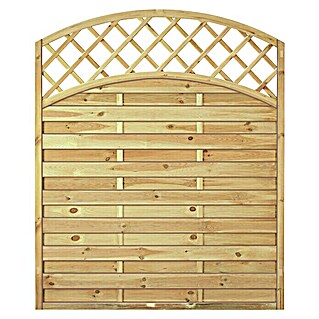 T & J Sichtschutzelement Maxi Doppelbogen Hoch (150 x 180 cm, Holz, Braun)