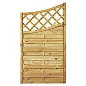 T & J Sichtschutzelement Maxi Doppelbogen Tief (90 x 160 cm, Holz, Braun) | BAUHAUS