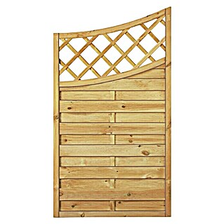 T & J Sichtschutzelement Maxi Doppelbogen Tief (90 x 160 cm, Holz, Braun)