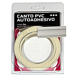 Canto de PVC autoadhesivo (Largo: 5 m, Alcatraz Blanco)