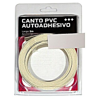 Canto de PVC autoadhesivo (Largo: 25 m, Blanco)