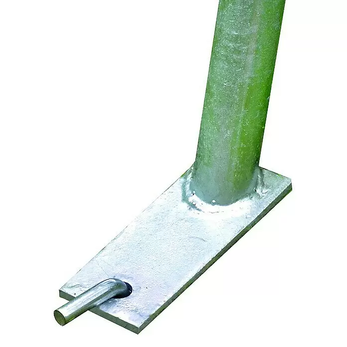 T & J Zaunbefestigung Erdnagel Christian - Länge: 70 cm - Verzinkte Metallbasis für grünen Pfosten mit Sicherungsstift.