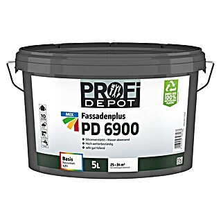 Profi Depot PD Fassadenfarbe PD 6900 Basis 4 (Basismischfarbe, 5 l)