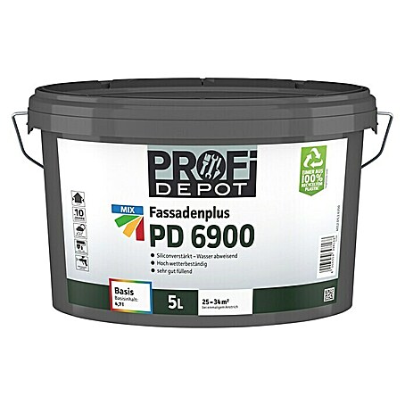 Profi Depot PD Fassadenfarbe Fassadenplus MIX PD 6900 (Basismischfarbe 1, 5 l)