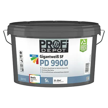 Profi Depot Mix Wandfarbe Gigantweiß SF PD 9900 zum Mischen lassen