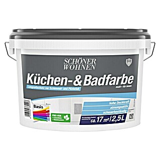 SCHÖNER WOHNEN-Farbe Mix-Basis Bad- & Küchenfarbe (Basismischfarbe 2, 2,5 l, Matt)