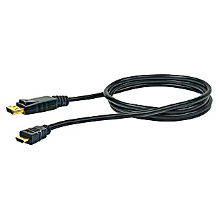 Schwaiger Adapterkabel DisplayPort HDMI (Schwarz, 2 m, Auflösung: 4K (4096 x 2160 Pixel))