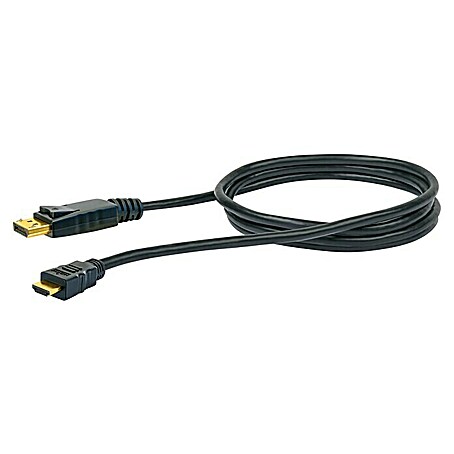 Schwaiger Adapterkabel DisplayPort HDMI (Schwarz, 2 m, Auflösung: 4K (4096 x 2160 Pixel))