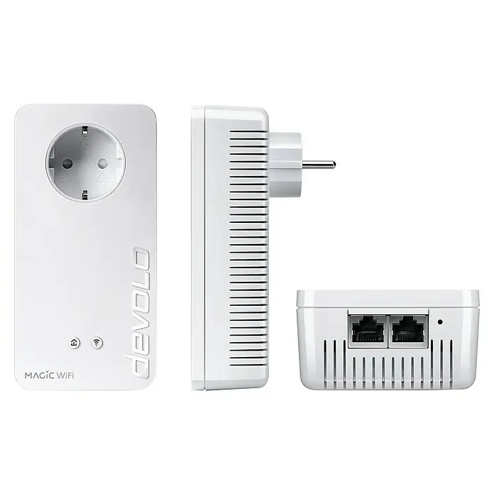 Devolo Erweiterungsadapter Magic 1 WiFi - 1 Stk., Passend für: devolo Magic-Reihe - Produktansicht des devolo Magic WiFi Powerline-Adapters, der eine zuverlässige und schnelle WLAN-Verbindung ermöglicht.