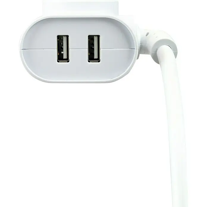 Schwaiger Steckdosenleiste - 6-fach, Weiß, Kabellänge: 1,4 m, USB-A-Buchse (2 Stk.) - Weiße Steckdosenleiste mit zwei USB-Anschlüssen und Kabel. Ideal zum Aufladen von Geräten und zur Stromversorgung.