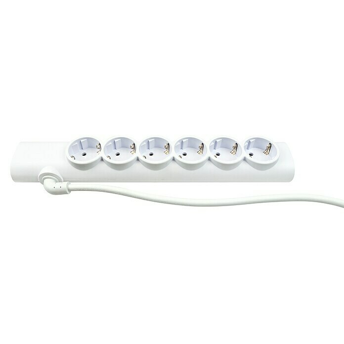 Schwaiger Steckdosenleiste (6-fach, Weiß, Kabellänge: 1,4 m, USB-A-Buchse (2 Stk.))