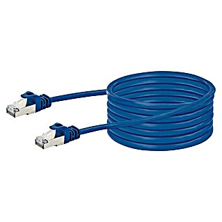 Schwaiger Netzwerk-Kabel CAT 8 (S/FTP) (Länge: 5 m, Blau, RJ45-Stecker, Bis zu 40 Gbit/s)