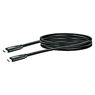 Schwaiger USB-Kabel 3.2 (2 m, USB C-Stecker, Schwarz)