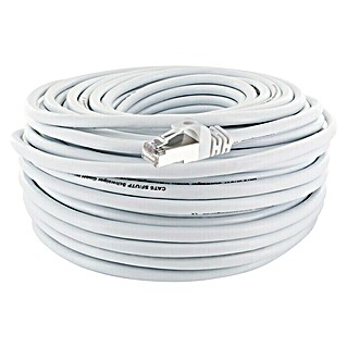 Schwaiger Mrežni kabel (CAT6, Duljina: 50 m, Bijele boje, RJ45 utikač, Do 1 GBit/s)