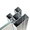 T & J Steckzaun RUDE-Systemglas Universalleisten (175 cm x 20 mm, Silber) | BAUHAUS